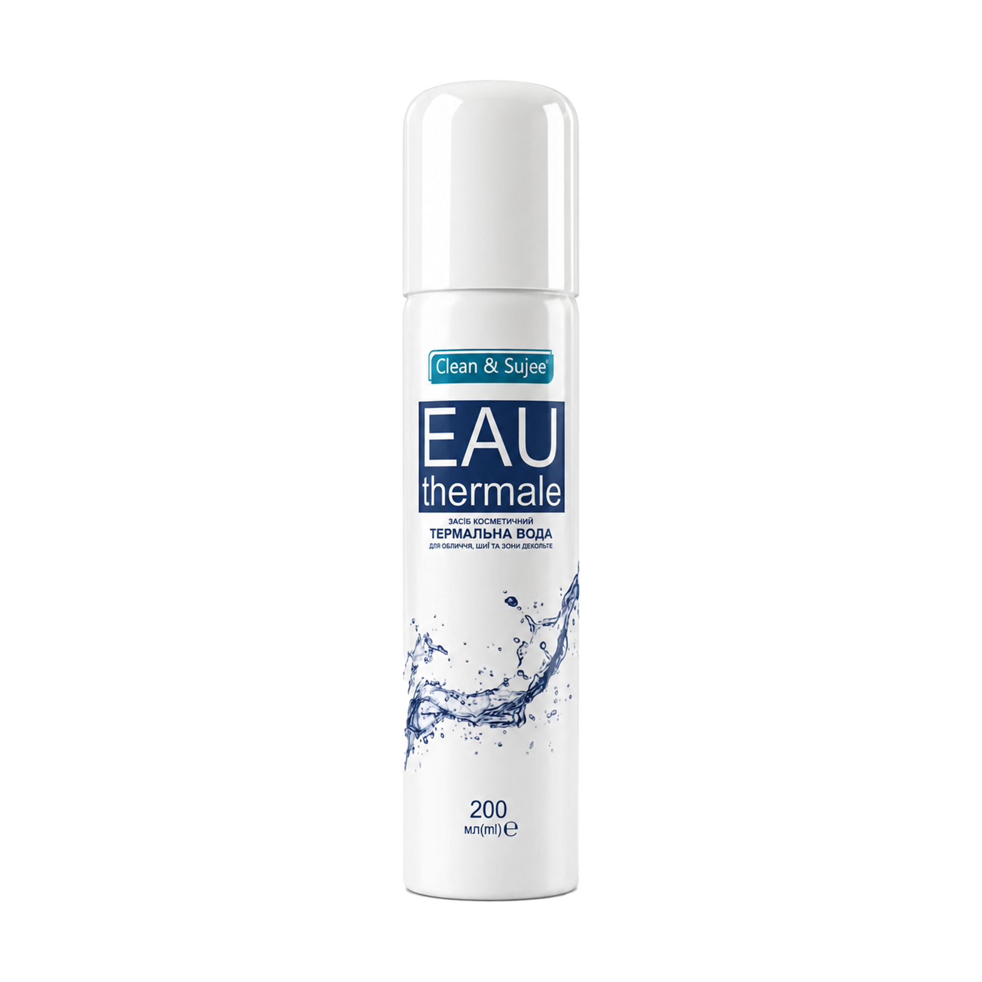 Уцінка! Термальна вода для обличчя, шиї та зони декольте Clean &amp; Sujee EAU Thermal, 200 мл
